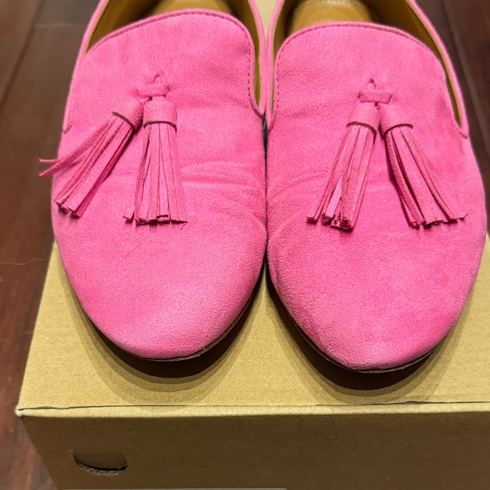 J Crew Pink Tassel Loafers - Picture 2 of 4